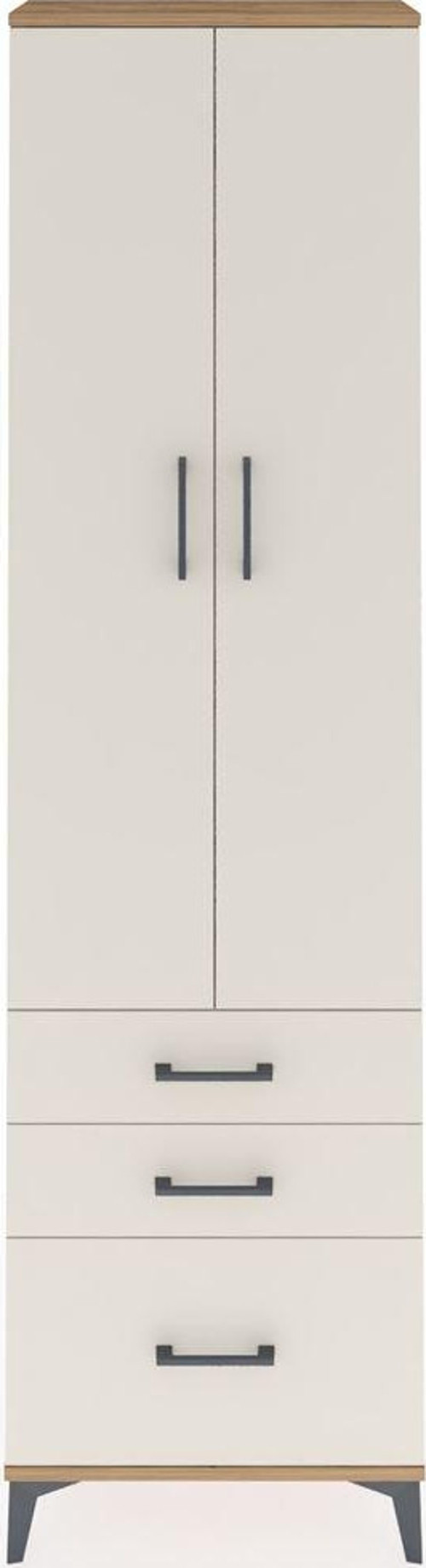 Arges Dolap 2 Raflı 3 Çekmeceli Tek Askılı 60x30x221 Çam-Aytaşı