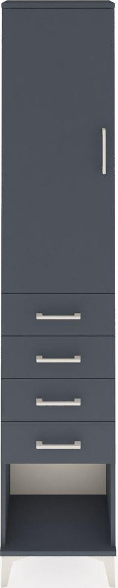 Arges Dolap 2 Raflı 4 Çekmeceli Tek Askılı 44x30x221 Antrasit-Antrasit