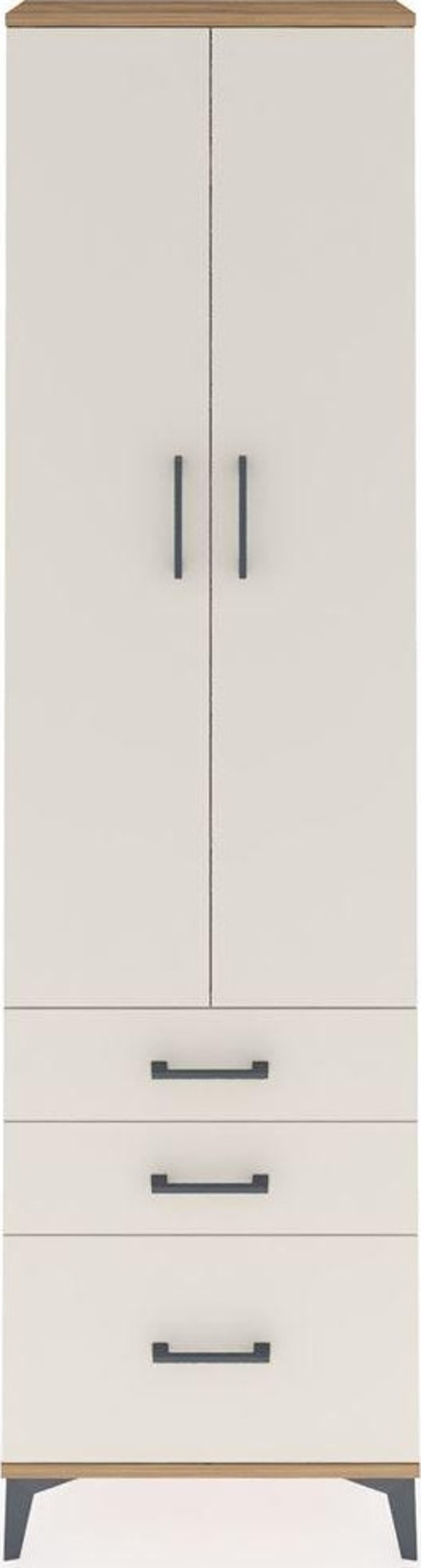 Arges Dolap 4 Raflı 3 Çekmeceli 2 Kapaklı 60x30x221 Çam-Aytaşı