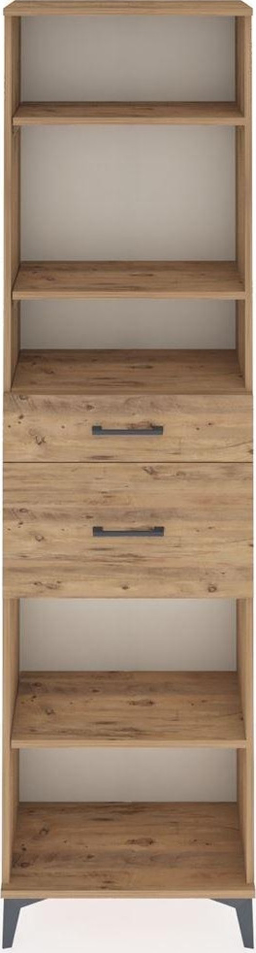 Arges Dolap 4 Raflı 2 Çekmeceli 60x30x221 Çam-Çam
