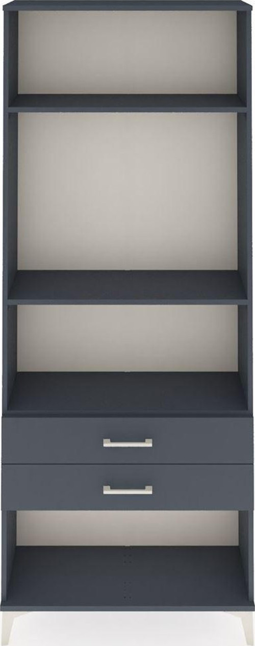 Arges Dolap 3 Raflı 2 Çekmeceli 88x30x221 Antrasit-Antrasit