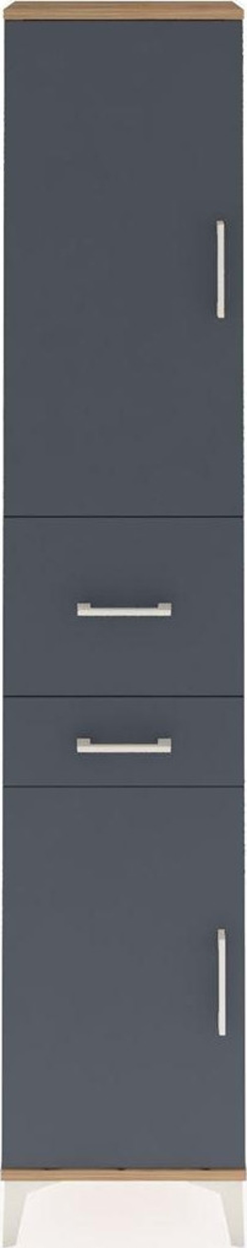 Arges Dolap 4 Raflı 2 Çekmeceli 2 Kapaklı 44 x 30 x 221 cm Çam - Antrasit