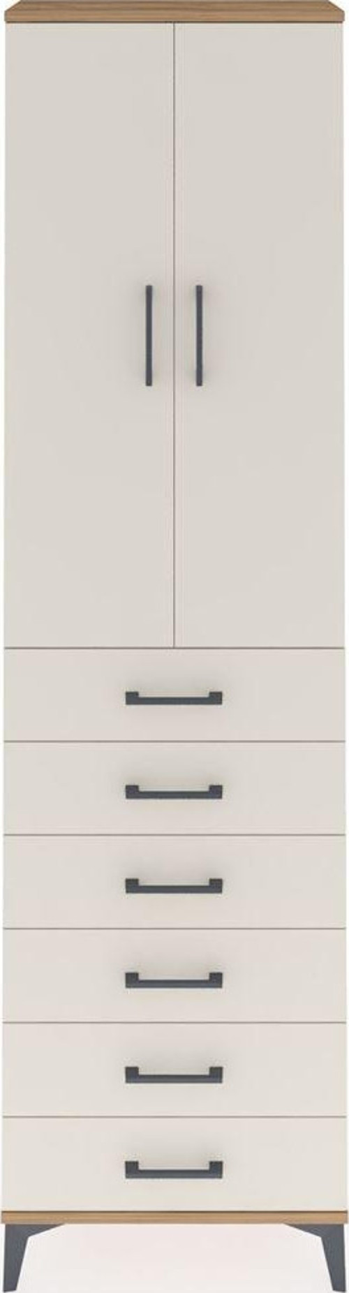 Arges Dolap 3 Raflı 6 Çekmeceli 2 Kapaklı 60 x 30 x 221 cm Çam - Aytaşı