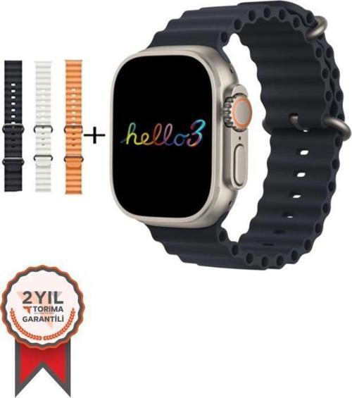 Hello 3 Amoled Ekranlı BT Çağrı Destekli Akıllı Saat Siyah 2.04 İnç