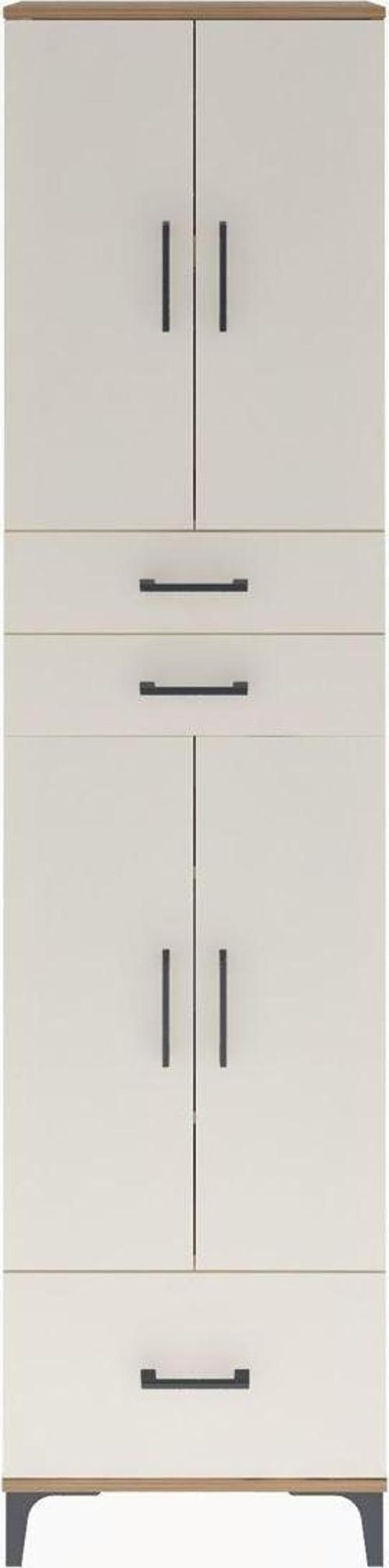 Arges Dolap 5 Raflı 3 Çekmeceli 4 Kapaklı 60x30x243 Çam-Aytaşı