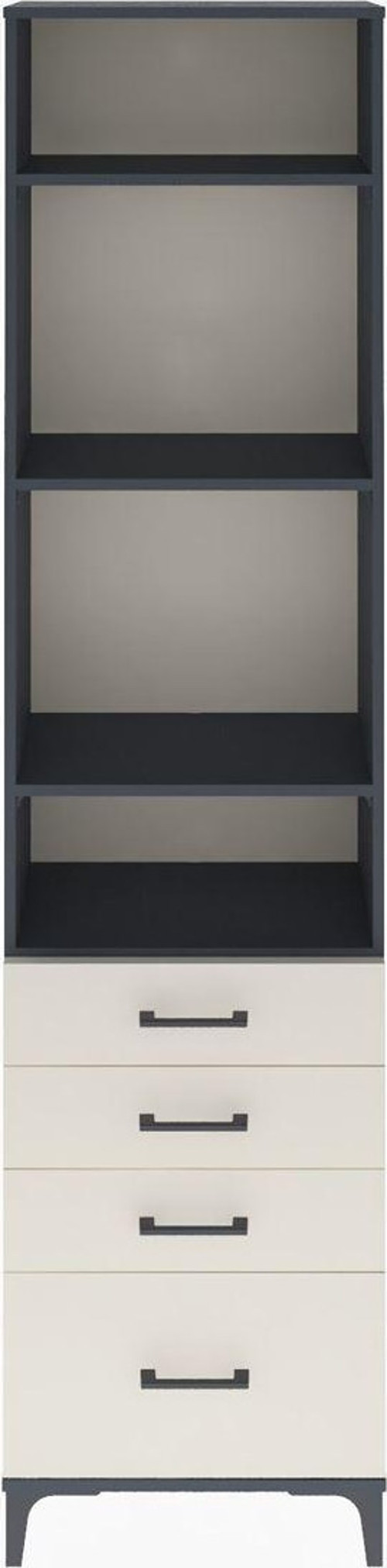 Arges Dolap 4 Raflı 4 Çekmeceli 60 x 30 x 243 cm Antrasit - Aytaşı