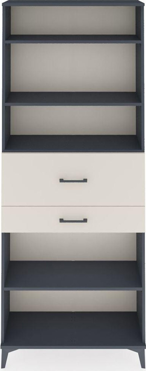 Arges Dolap 4 Raflı 2 Çekmeceli 88 x 30 x 221 cm Antrasit - Aytaşı