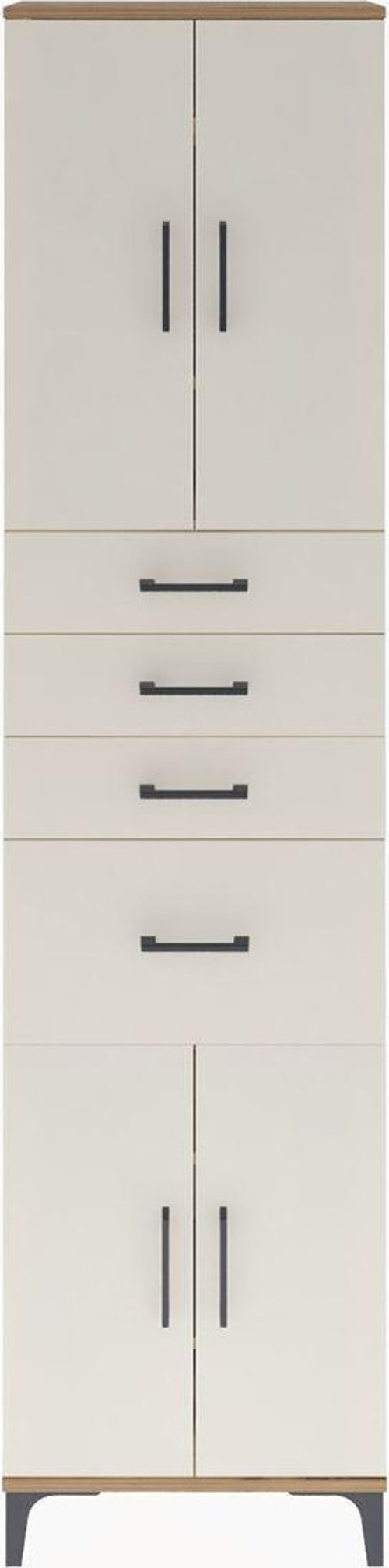 Arges Dolap 5 Raflı 4 Çekmeceli 4 Kapaklı 60x30x243 Çam-Aytaşı