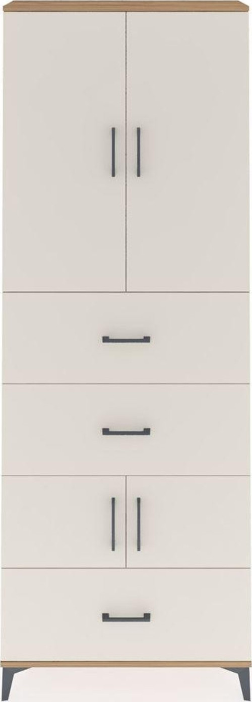 Arges Dolap 4 Raflı 3 Çekmeceli 4 Kapaklı 88x30x243 Çam-Aytaşı