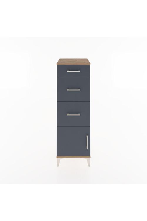 Hyperion Dolap 3 Çekmeceli 1 Kapaklı 44 x 44 x 134 cm Çam - Antrasit