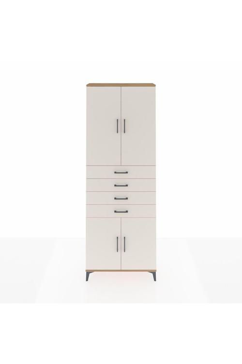 Arges Dolap 3 Raflı 4 Çekmeceli 4 Kapaklı 88 x 30 x 243 cm Çam - Aytaşı