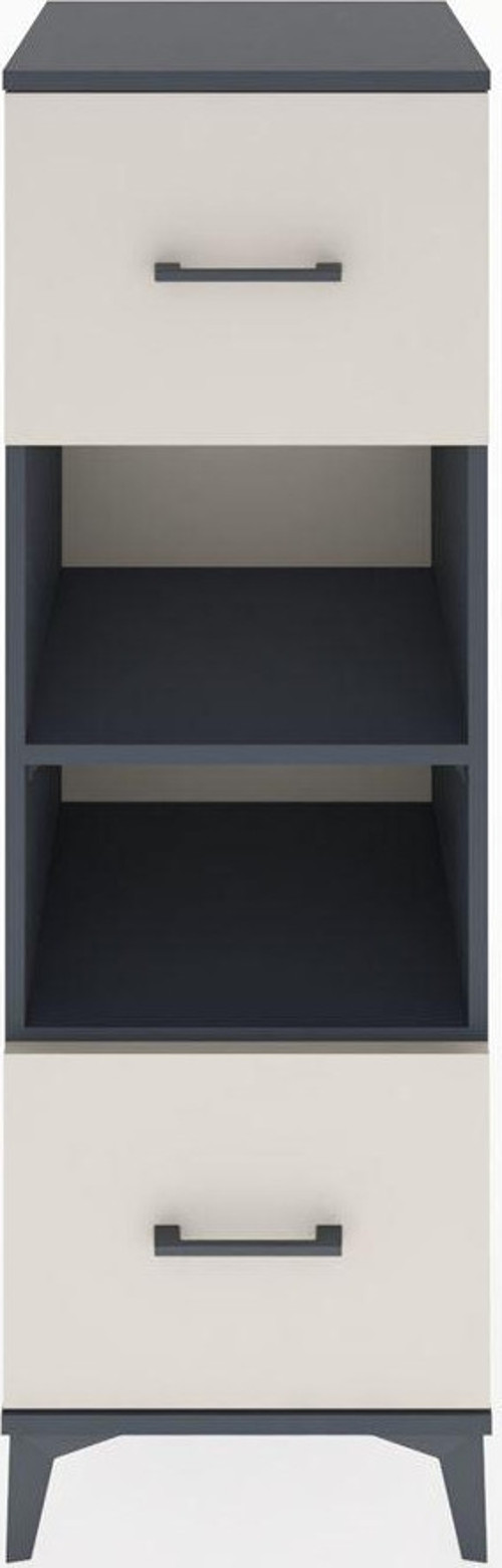 Hyperion Dolap 2 Raflı 2 Çekmeceli 44x44x134 Antrasit-Aytaşı