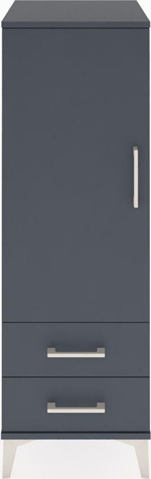 Hyperion Dolap 1 Raflı 2 Çekmeceli 1 Askılı 44 x 44 x 134 cm Antrasit - Antrasit