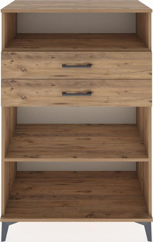 Hyperion Dolap 2 Raflı 2 Çekmeceli 88x44x134 Çam-Çam