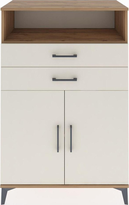 Hyperion Dolap 2 Raflı 2 Çekmeceli 2 Kapaklı 88x44x134 Çam-Aytaşı