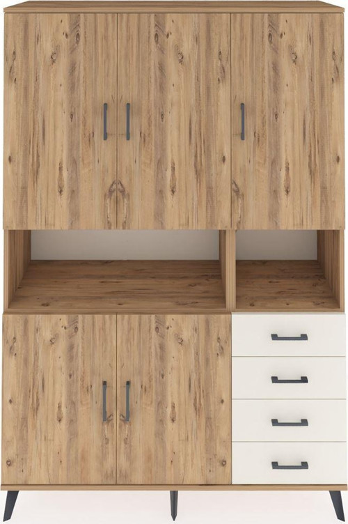 Hyperion Dolap 7 Raflı 4 Çekmeceli 5 Kapaklı 132 x 44 x 195 cm Çam - Çam - Aytaşı