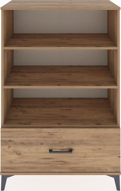 Hyperion Dolap 3 Raflı Tek Çekmeceli 88x44x134 Çam-Çam