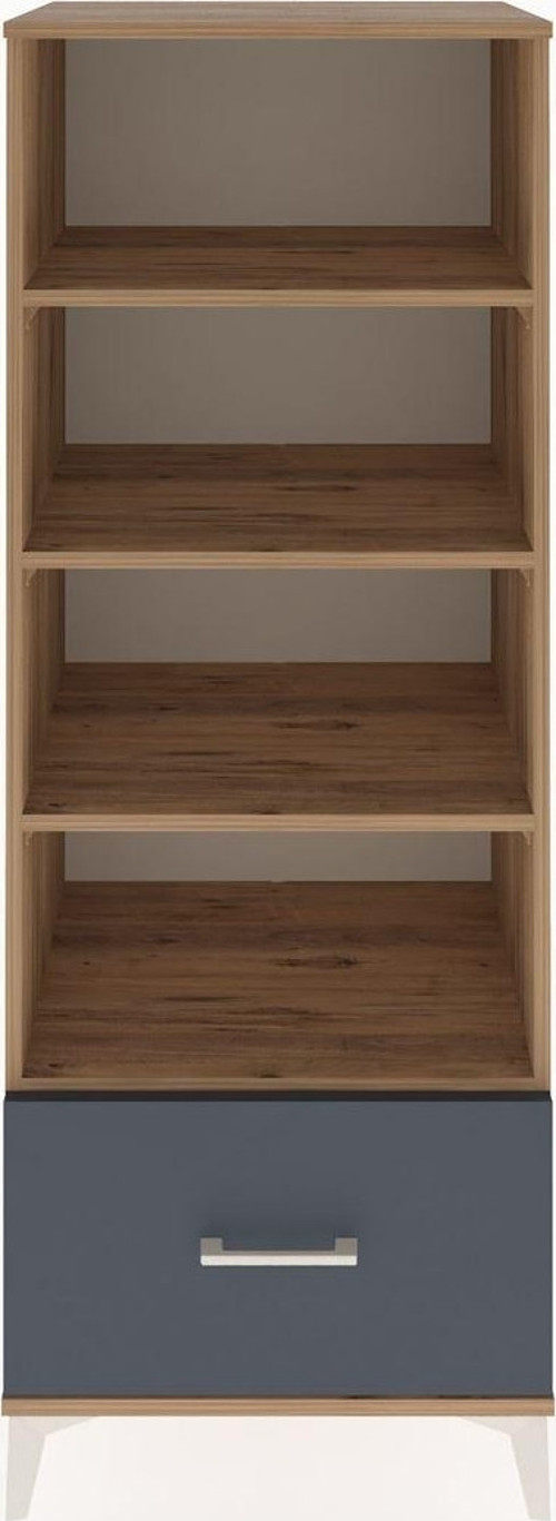 Hyperion Dolap 4 Raflı 1 Çekmeceli 60 x 44 x 163 cm Çam - Antrasit