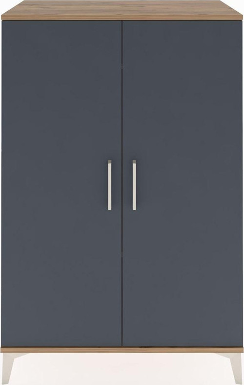 Hyperion Dolap 1 Raflı 2 Kapaklı 1 Askılı 88 x 44 x 134 cm Çam - Antrasit