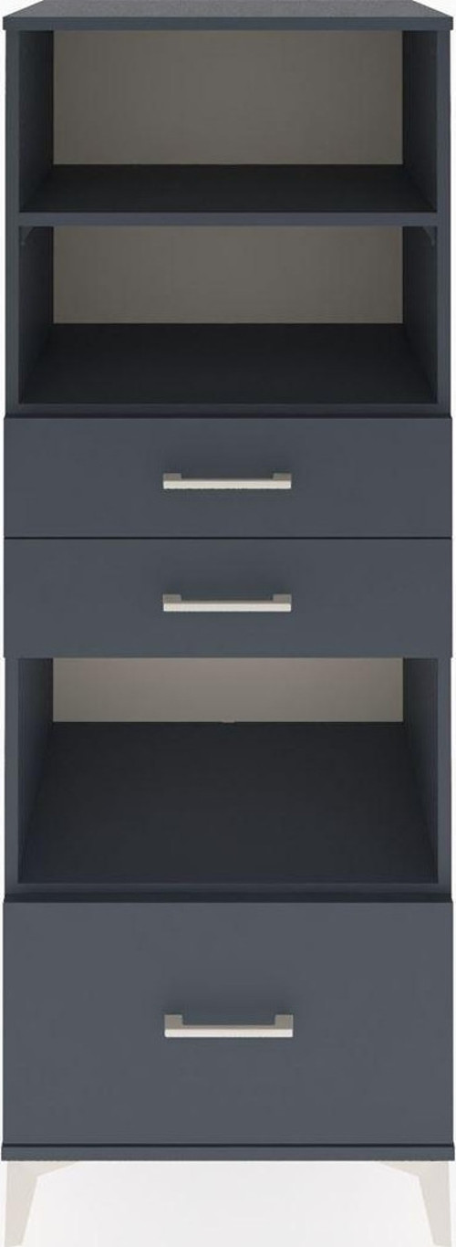 Hyperion Dolap 3 Raflı 3 Çekmeceli 60x44x163 Antrasit-Antrasit