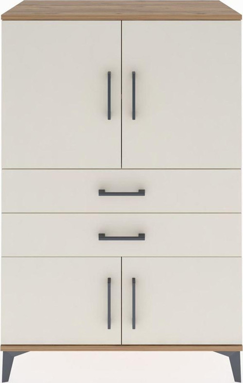 Hyperion Dolap 2 Raflı 2 Çekmeceli 4 Kapaklı 88 x 44 x 134 cm Çam - Aytaşı