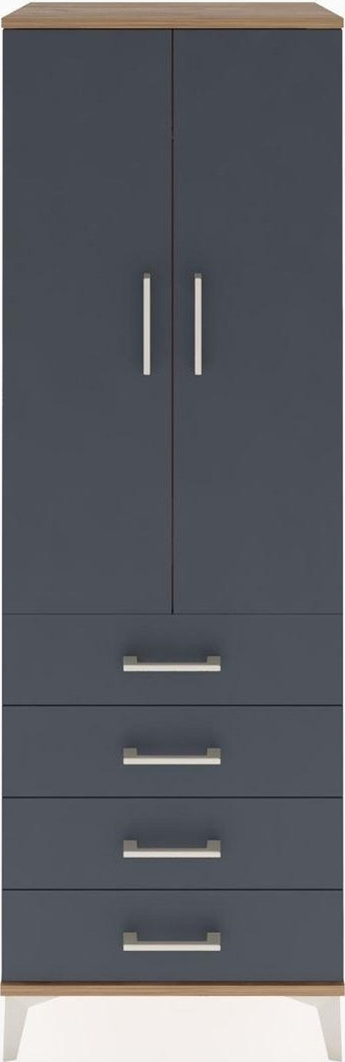 Hyperion Dolap 1 Raflı 4 Çekmeceli 1 Askılı 60 x 44 x 182 cm Çam - Antrasit