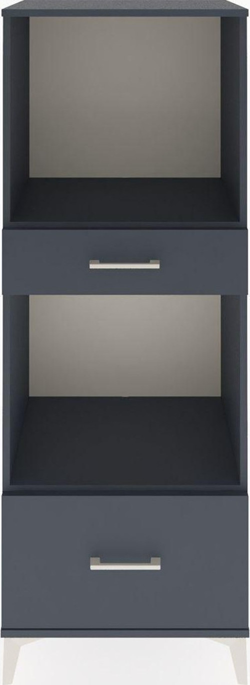Hyperion Dolap 2 Raflı 2 Çekmeceli 60x44x163 Antrasit-Antrasit