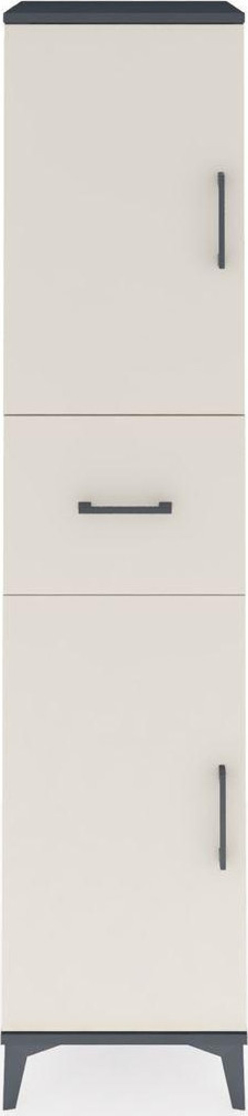 Hyperion Dolap 3 Raflı 1 Çekmeceli 2 Kapaklı 44 x 44 x 195 cm Antrasit - Aytaşı