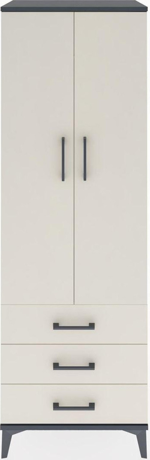 Hyperion Dolap 1 Raflı 3 Çekmeceli 1 Askılı 60 x 44 x 182 cm Antrasit - Aytaşı