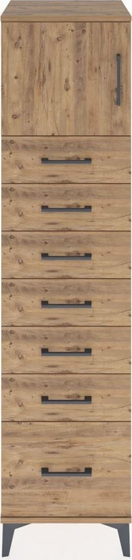 Hyperion Dolap 1 Raflı 7 Çekmeceli 1 Kapaklı 44 x 44 x 182 cm Çam - Çam