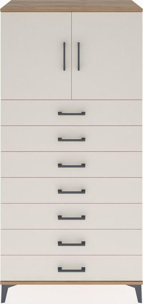 Hyperion Dolap 1 Raflı 7 Çekmeceli 2 Kapaklı 88 x 44 x 182 cm Çam - Aytaşı