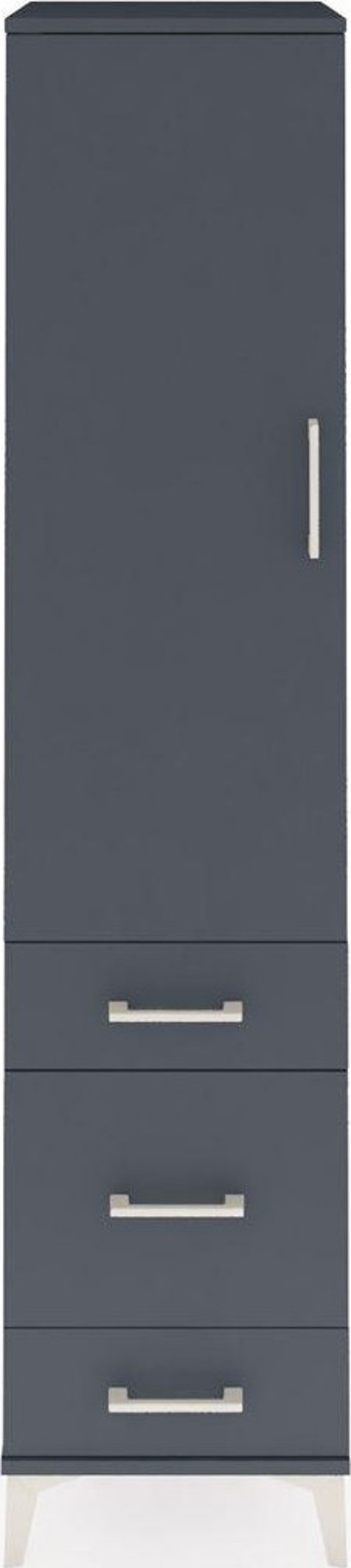 Hyperion Dolap 4 Raflı 3 Çekmeceli 1 Kapaklı 44 x 44 x 195 cm Antrasit - Antrasit