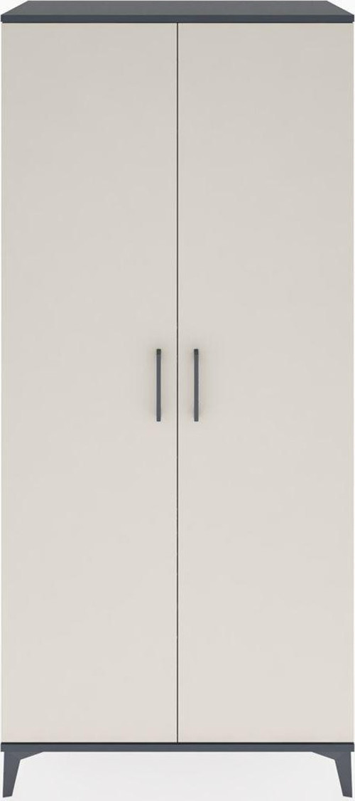 Hyperion Dolap 3 Raflı 2 Kapaklı 1 Askılı 88 x 44 x 195 cm Antrasit - Aytaşı