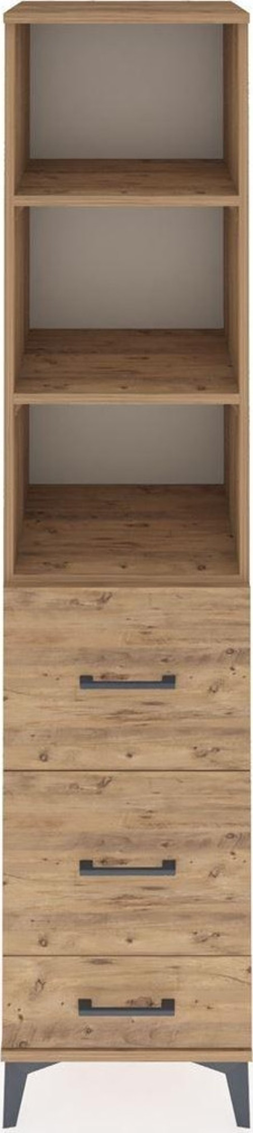 Hyperion Dolap 3 Raflı 3 Çekmeceli 44x44x195 Çam-Çam