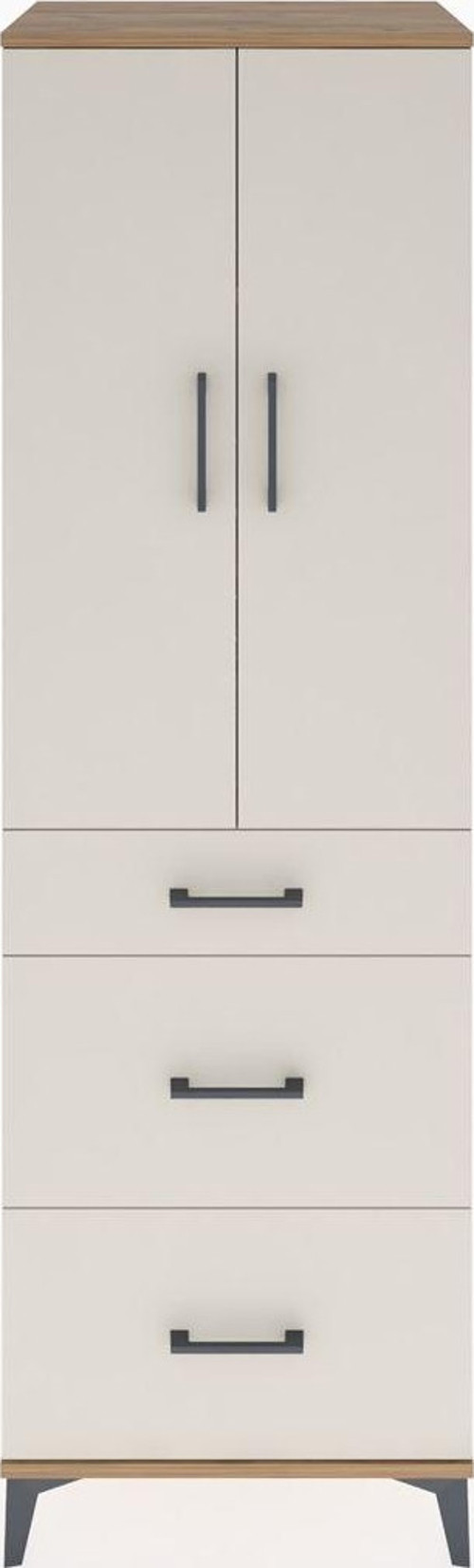Hyperion Dolap 3 Raflı 3 Çekmeceli 2 Kapaklı 60x44x195 Çam-Aytaşı