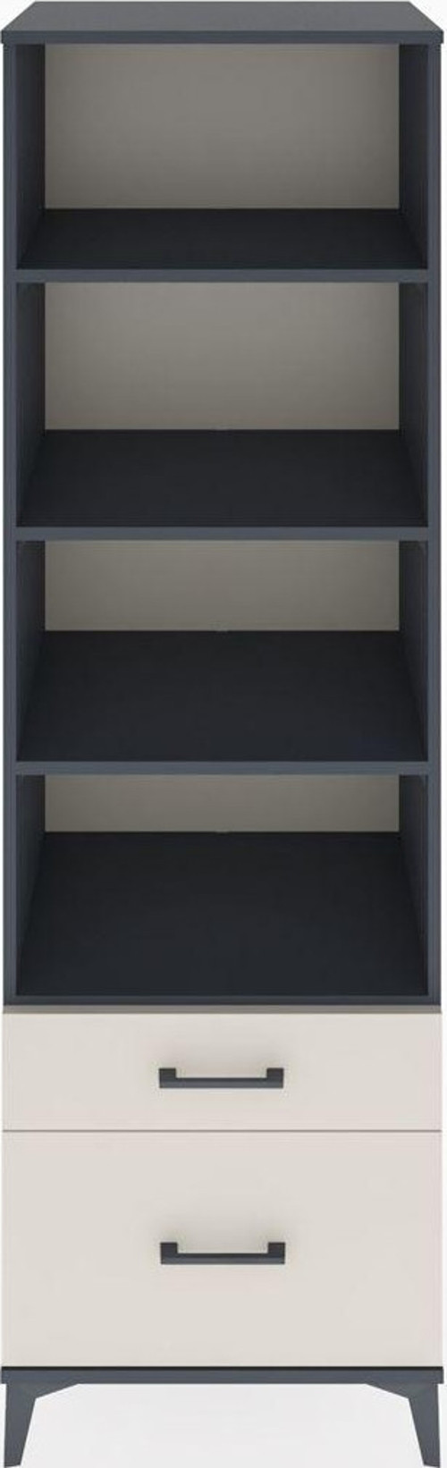 Hyperion Dolap 4 Raflı 2 Çekmeceli 60x44x195 Antrasit-Aytaşı