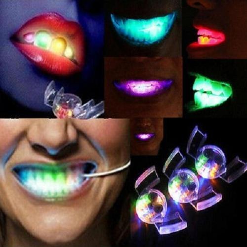 2 Adet Flashıng Mouth Led Light Led Işıklı Ağızlık Led Işıklı Dişlik Yılbaşı Parti Işıkları