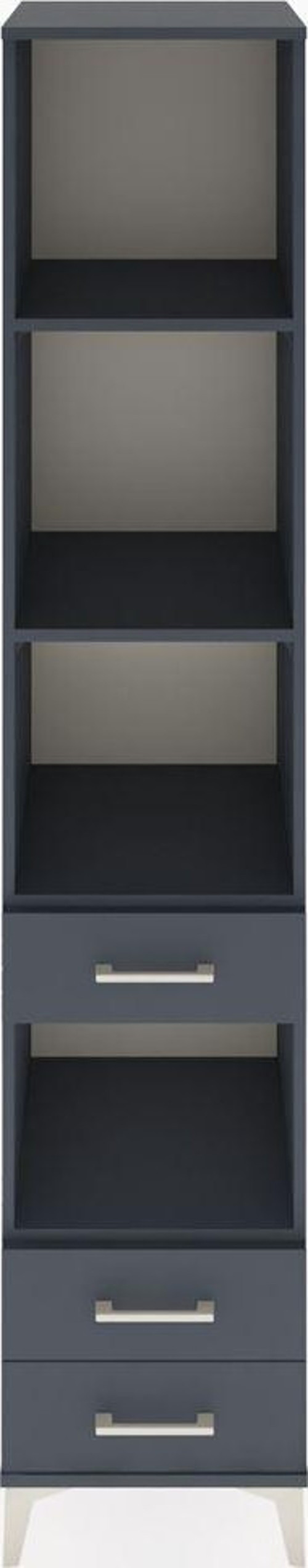 Hyperion Dolap 4 Raflı 3 Çekmeceli 44x44x221 Antrasit-Antrasit