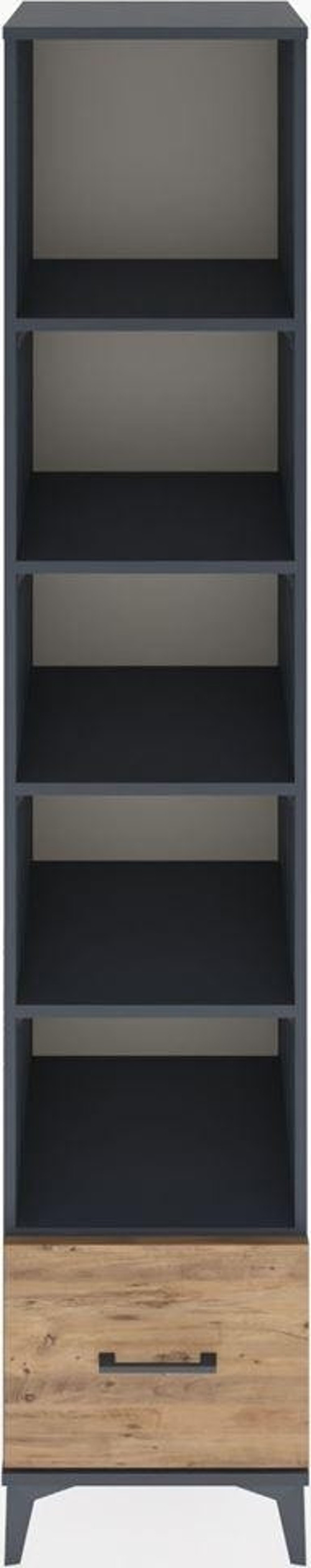 Hyperion Dolap 5 Raflı Tek Çekmeceli 44x44x221 Antrasit-Çam