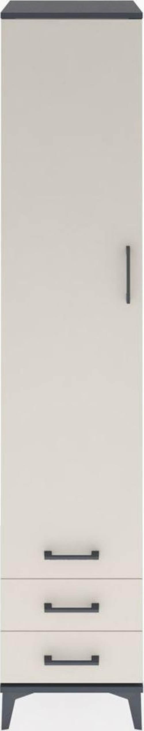 Hyperion Dolap 5 Raflı 3 Çekmeceli 1 Kapaklı 44 x 44 x 221 cm Antrasit - Aytaşı