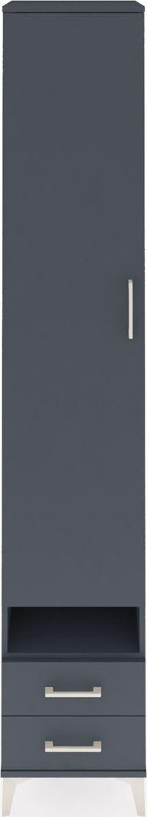 Hyperion Dolap 4 Raflı 2 Çekmeceli Tek Askılı 44x44x243 Antrasit-Antrasit