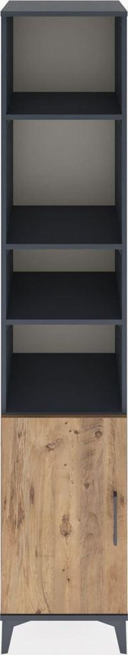 Hyperion Dolap 5 Raflı Tek Kapaklı 44x44x221 Antrasit-Çam