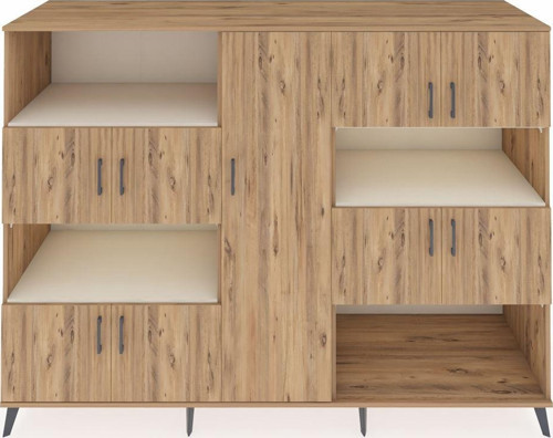 Kronos Dolap 10 Raflı 9 Kapaklı 220x59x163 Çam-Çam/Aytaşı
