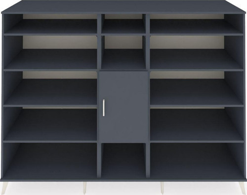 Kronos Dolap 12 Raflı 1 Kapaklı 220 x 59 x 163 cm Antrasit - Antrasit
