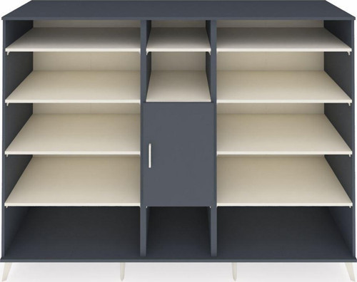 Kronos Dolap 12 Raflı 1 Kapaklı 220 x 59 x 163 cm Antrasit - Antrasit - Aytaşı