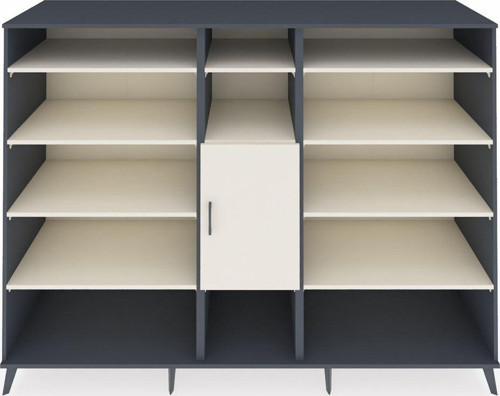Kronos Dolap 12 Raflı 1 Kapaklı 220 x 59 x 163 cm Antrasit - Aytaşı