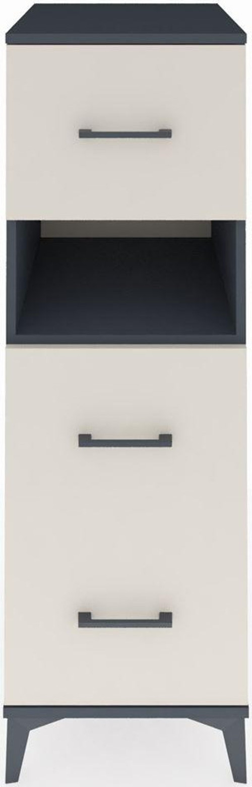 Kronos Dolap Tek Raflı 3 Çekmeceli 44x59x134 Antrasit-Aytaşı