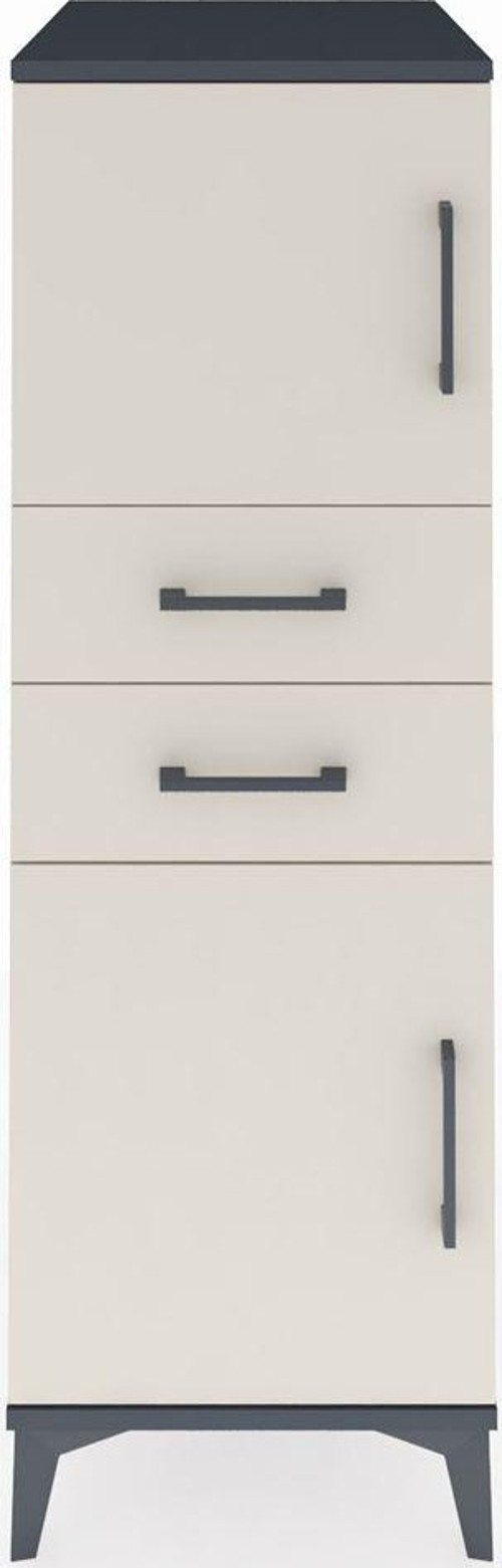 Kronos Dolap 1 Raflı 2 Çekmeceli 2 Kapaklı 44 x 59 x 134 cm Antrasit - Aytaşı