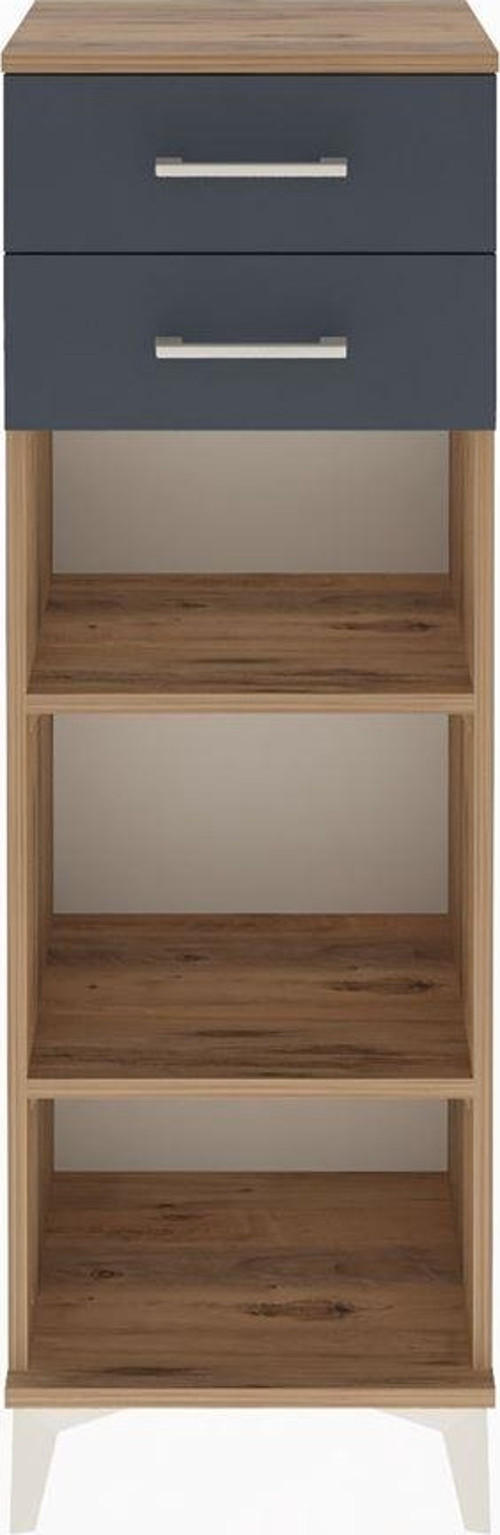 Arges Dolap 2 Raflı 2 Çekmeceli 44 x 30 x 134 cm Çam - Antrasit