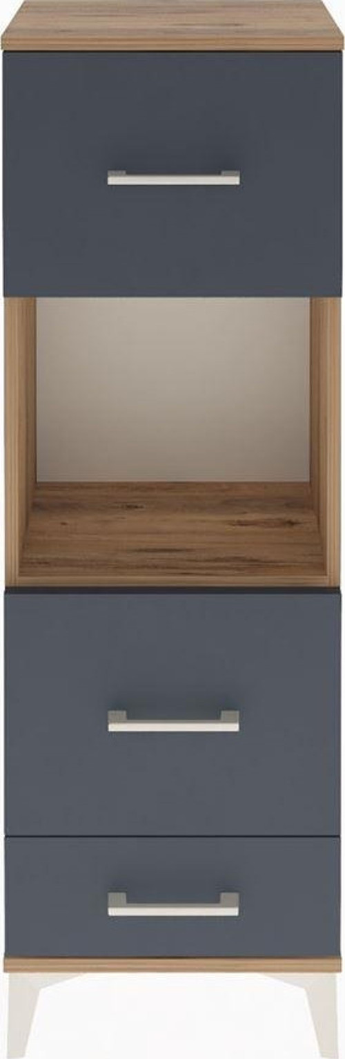 Arges Dolap 1 Raflı 3 Çekmeceli 44 x 30 x 134 cm Çam - Antrasit